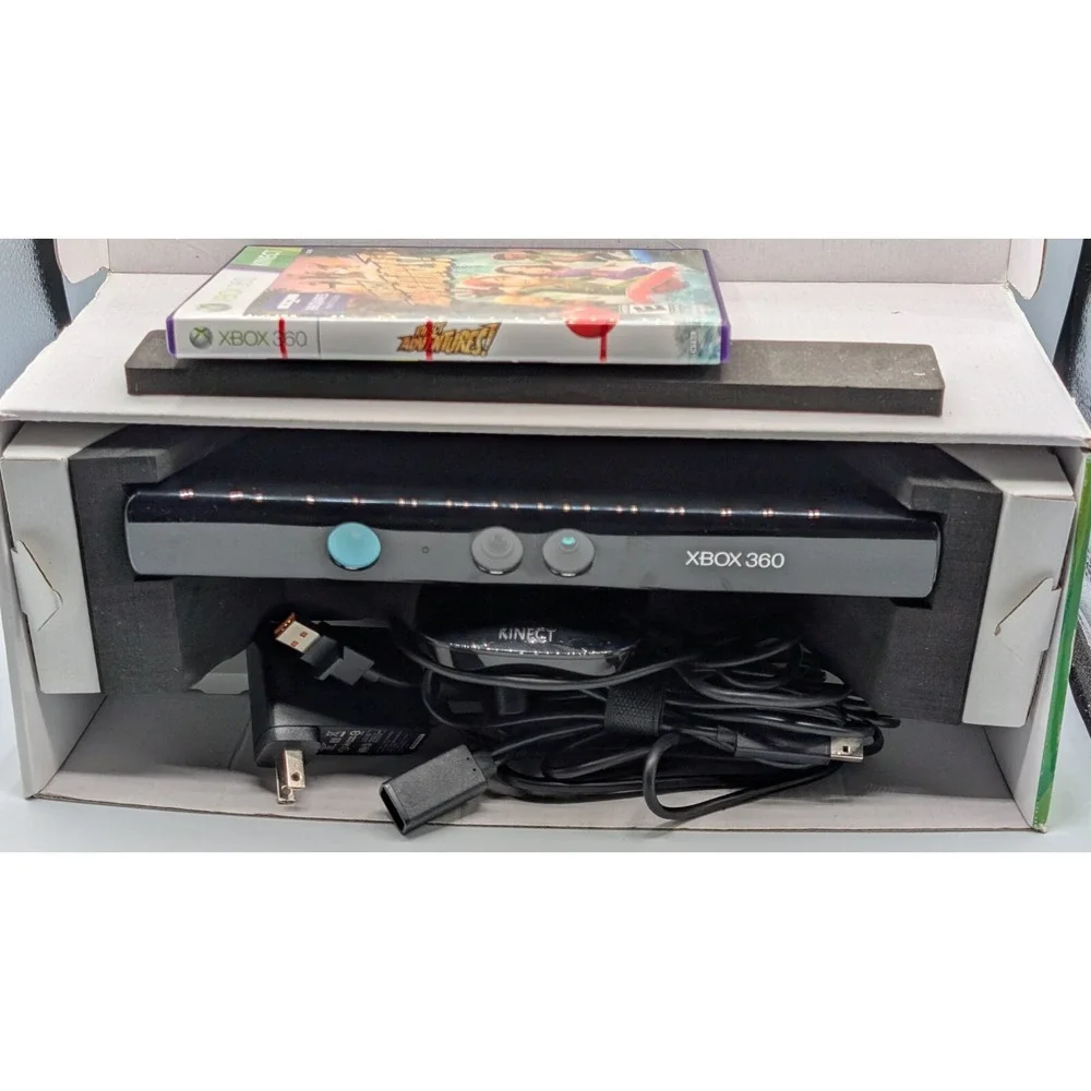 Microsoft XBOX 360 Kinect Sensor Bar with Original Box & Game